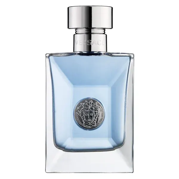 Frasco de Versace Pour Homme (Versace) sobre fondo oscuro